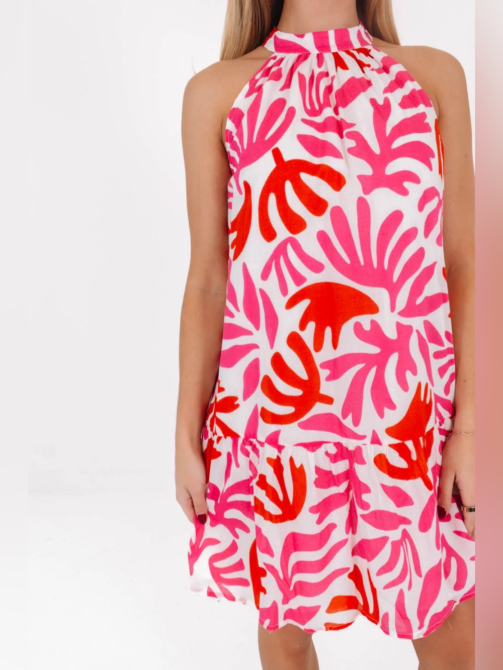 J. Marie Lara High Neck Halter Dress Size Large NWT